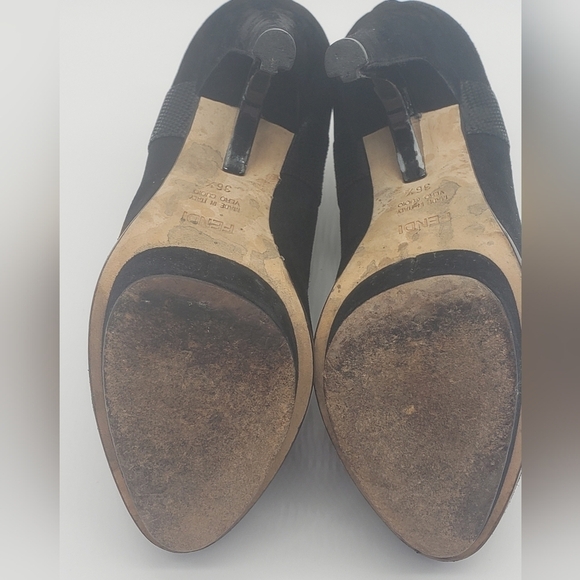 934- FENDI Women's Platform Ankle Booties Made in Italy 36 1/2 EU 6 US - Picture 10 of 10